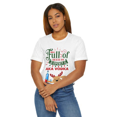 Full of Holiday Spirit AKA Vodka T-Shirt — Funny Christmas Reindeer Tee