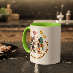 Cat Lover Mug – "Not all family members walk on two feet" Colorful 11oz/15oz Ceramic Mug