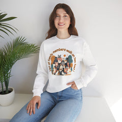 “Not All Family Members Walk on Two Feet” Cute Cat Pet Family Crewneck