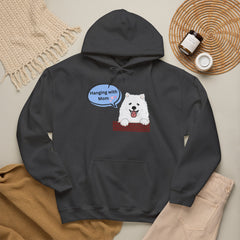 "Hanging with Mom" Cute Dog Graphic Pullover Hoodie
