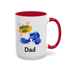 Dad Coffee Mug — "Crushin' SH!t" Blue Rock Gamer Mug (11oz & 15oz)