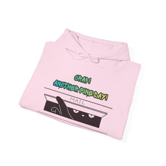 "Another Fine Day?" Cat Peeking Graphic Pullover Hoodie