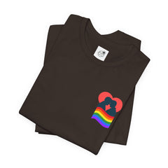 Pride Heart Tee 1— Rainbow Heart Graphic T-Shirt
