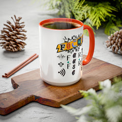 Focus Funny Wordplay Mug — Colorful 11oz/15oz Ceramic Coffee Cup