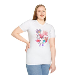 Love Is in the Air T-Shirt — Watercolor Heart Balloons Valentine Tee