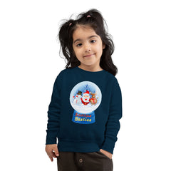 "Santa’s Besties" Snow Globe Holiday Toddler Sweatshirt