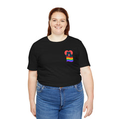 Pride Heart Pocket Tee — Rainbow LGBTQ+ Short Sleeve T-Shirt