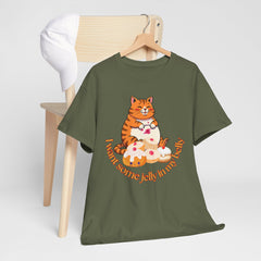 "I Want Some Jelly In My Belly"T-Shirt — Cute Cat Donut Design