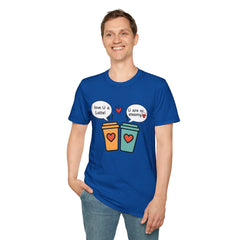 "I love U a Latte" Cute Coffee Pun Tee Couple T-Shirt