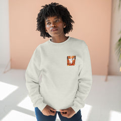 Autumn Samoyed Sweatshirt 2 sided design— Cute White Dog Fall Crewneck