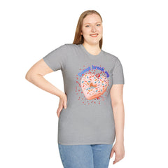 "Donut Break My Heart" Sprinkle Heart Donut Graphic Tshirt