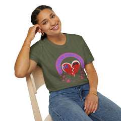 Two Halves Make Us Whole Broken Heart T-Shirt — Cute Split-Heart Couple Tee