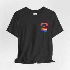 Pride Heart Pocket Tee — Rainbow LGBTQ+ Short Sleeve T-Shirt