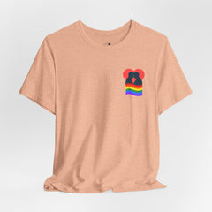Pride Heart Pocket Tee — Rainbow LGBTQ+ Short Sleeve T-Shirt
