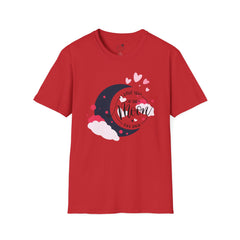 Love You to the Moon T-Shirt – Romantic Moon & Hearts Tee