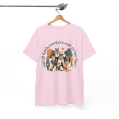 "Not All Family Members Walk on Two Feet" Cute Cat Family Graphic Tee