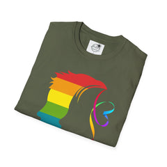 Pride Profile Silhouette T-Shirt — Rainbow LGBTQ+ Awareness Tee