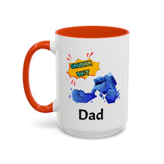 Dad Coffee Mug — "Crushin' SH!t" Blue Rock Gamer Mug (11oz & 15oz)
