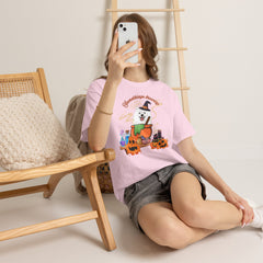 Halloween Witchy Samoyed — Cute Spooky Pumpkin Cauldron Tee