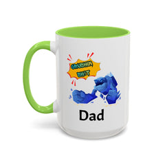Dad Coffee Mug — "Crushin' SH!t" Blue Rock Gamer Mug (11oz & 15oz)
