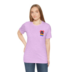 Pride Heart Pocket Tee — Rainbow LGBTQ+ Short Sleeve T-Shirt