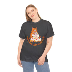 "I Want Some Jelly In My Belly"T-Shirt — Cute Cat Donut Design