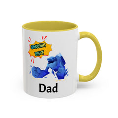 Dad Coffee Mug — "Crushin' SH!t" Blue Rock Gamer Mug (11oz & 15oz)