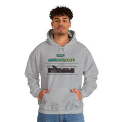"Another Fine Day?" Cat Peeking Graphic Pullover Hoodie