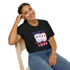 Cute ‘Owl Love You’ Pink & Purple Owls Valentine Tee Shirt