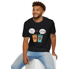 "I love U a Latte" Cute Coffee Pun Tee Couple T-Shirt