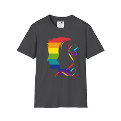 Pride Profile Silhouette T-Shirt — Rainbow LGBTQ+ Awareness Tee