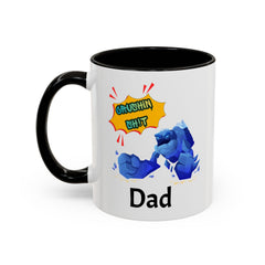 Dad Coffee Mug — "Crushin' SH!t" Blue Rock Gamer Mug (11oz & 15oz)