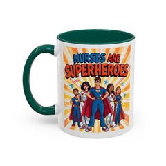 Nurses Are Superheroes Coffee Mug M/F — Colorful 11oz/15oz Gift
