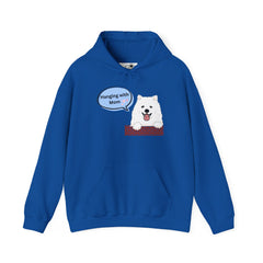"Hanging with Mom" Cute Dog Graphic Pullover Hoodie