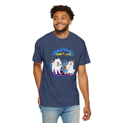 Hanukkah Dog T-Shirt — Cute Menorah & Dreidel Holiday Tee