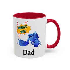 Dad Coffee Mug — "Crushin' SH!t" Blue Rock Gamer Mug (11oz & 15oz)