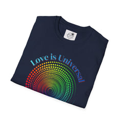 Love Is Universal T-Shirt — Rainbow Spiral Pride Tee