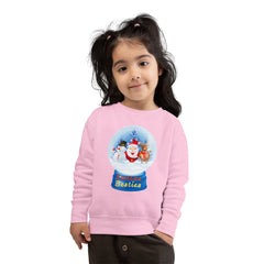 "Santa’s Besties" Snow Globe Holiday Toddler Sweatshirt