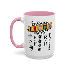 Focus Funny Wordplay Mug — Colorful 11oz/15oz Ceramic Coffee Cup