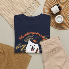 Halloween Witchy Samoyed — Cute Spooky Pumpkin Cauldron Tee