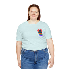 Pride Heart Pocket Tee — Rainbow LGBTQ+ Short Sleeve T-Shirt