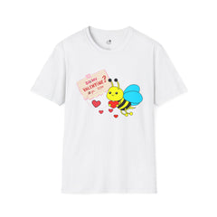 Valentine Bee T-Shirt — "Be My Valentine?" Cute Bee Hearts Tee