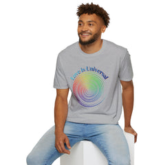 Love Is Universal T-Shirt — Rainbow Spiral Pride Tee