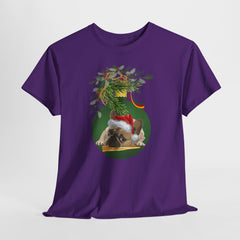 Christmas Pug Ornament and Mistletoe T-Shirt