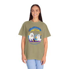 Hanukkah Dog T-Shirt — Cute Menorah & Dreidel Holiday Tee