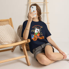 Halloween Witchy Samoyed — Cute Spooky Pumpkin Cauldron Tee