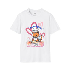 I Knead you - Cute Chef Cat kneading dough Unisex Softstyle T-Shirt