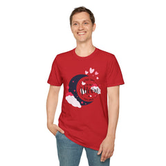 Love You to the Moon T-Shirt – Romantic Moon & Hearts Tee