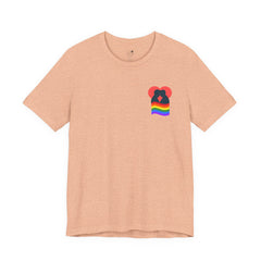 Pride Heart Pocket Tee — Rainbow LGBTQ+ Short Sleeve T-Shirt