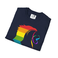 Pride Profile Silhouette T-Shirt — Rainbow LGBTQ+ Awareness Tee